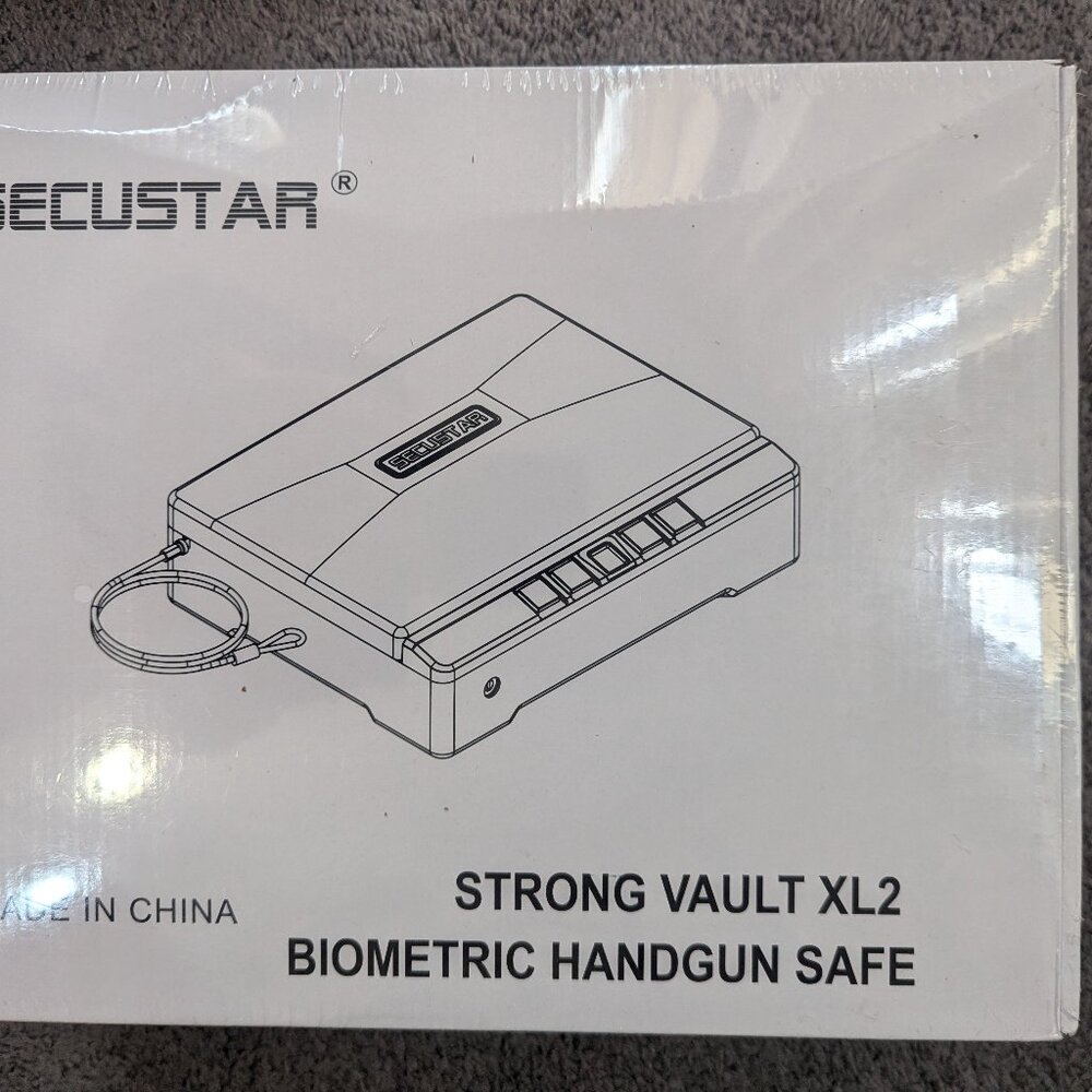 Gun Safe for Pistols Nightstand SECUSTAR XL2 Biometric Handgun Safe Fire…